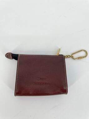 Owen Genuine Leather Coin Pouch Zip Wallet Keychain Carabiner 4” x 3”